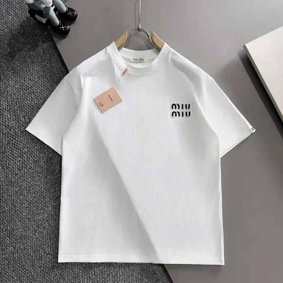 miu miu ホワイト Tシャツ　Mサイズ White Seamless T-shirt | Miu Miu